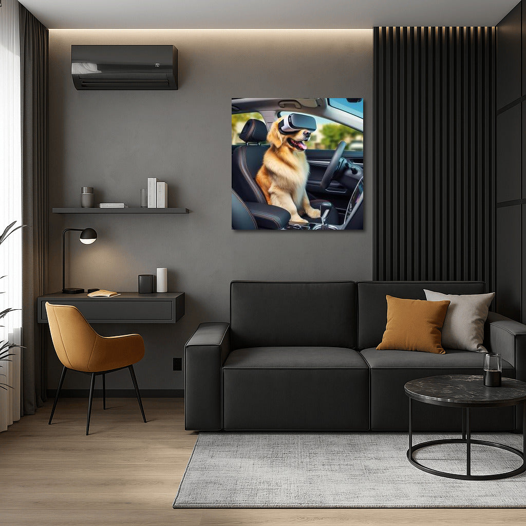 Futuristic Journey: Dog in the Car of the Future 2