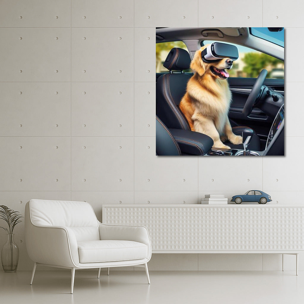 Futuristic Journey: Dog in the Car of the Future 2