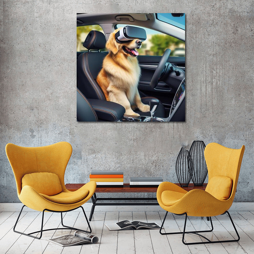 Futuristic Journey: Dog in the Car of the Future 2