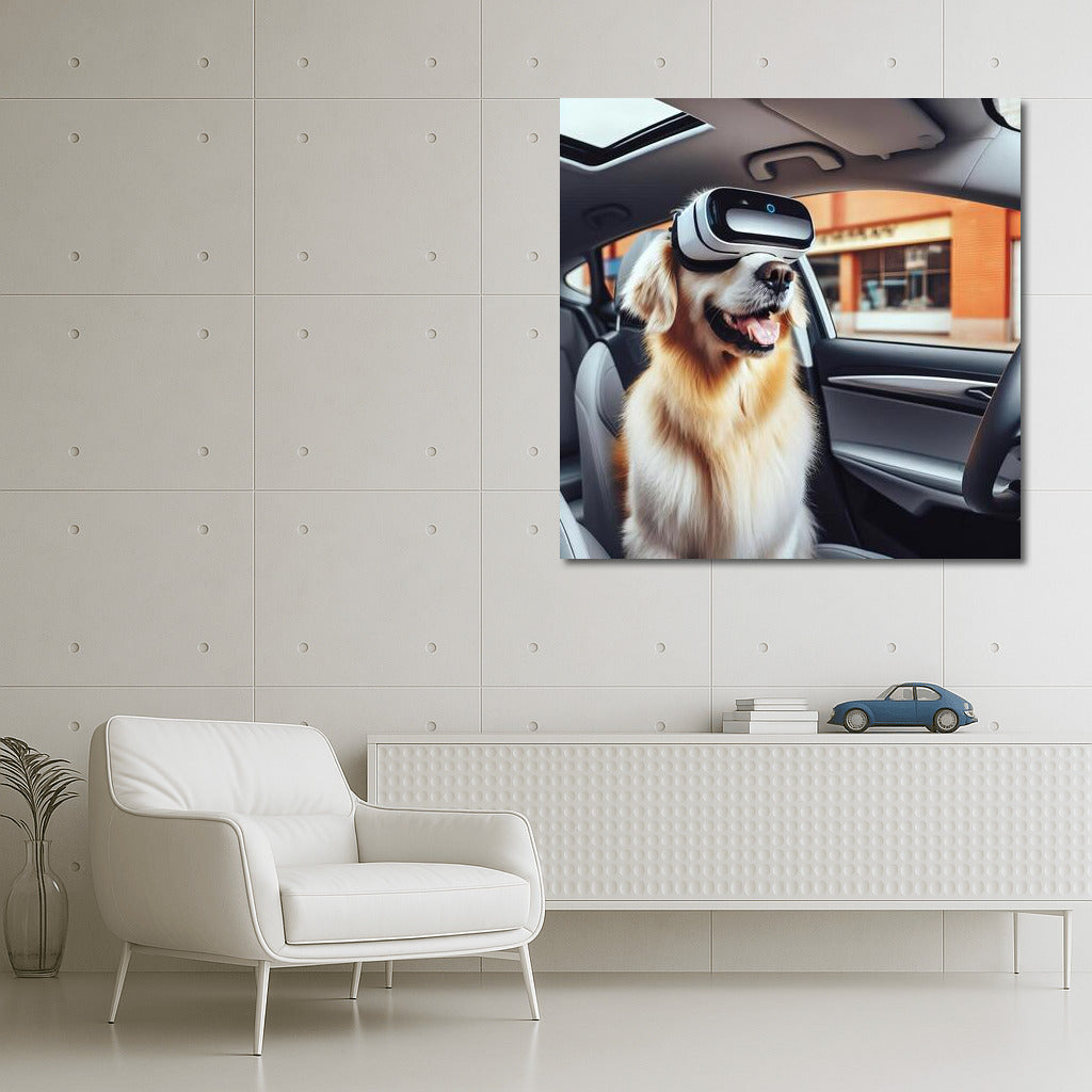 Playful Dog in Tesla: Virtual Odyssey 3