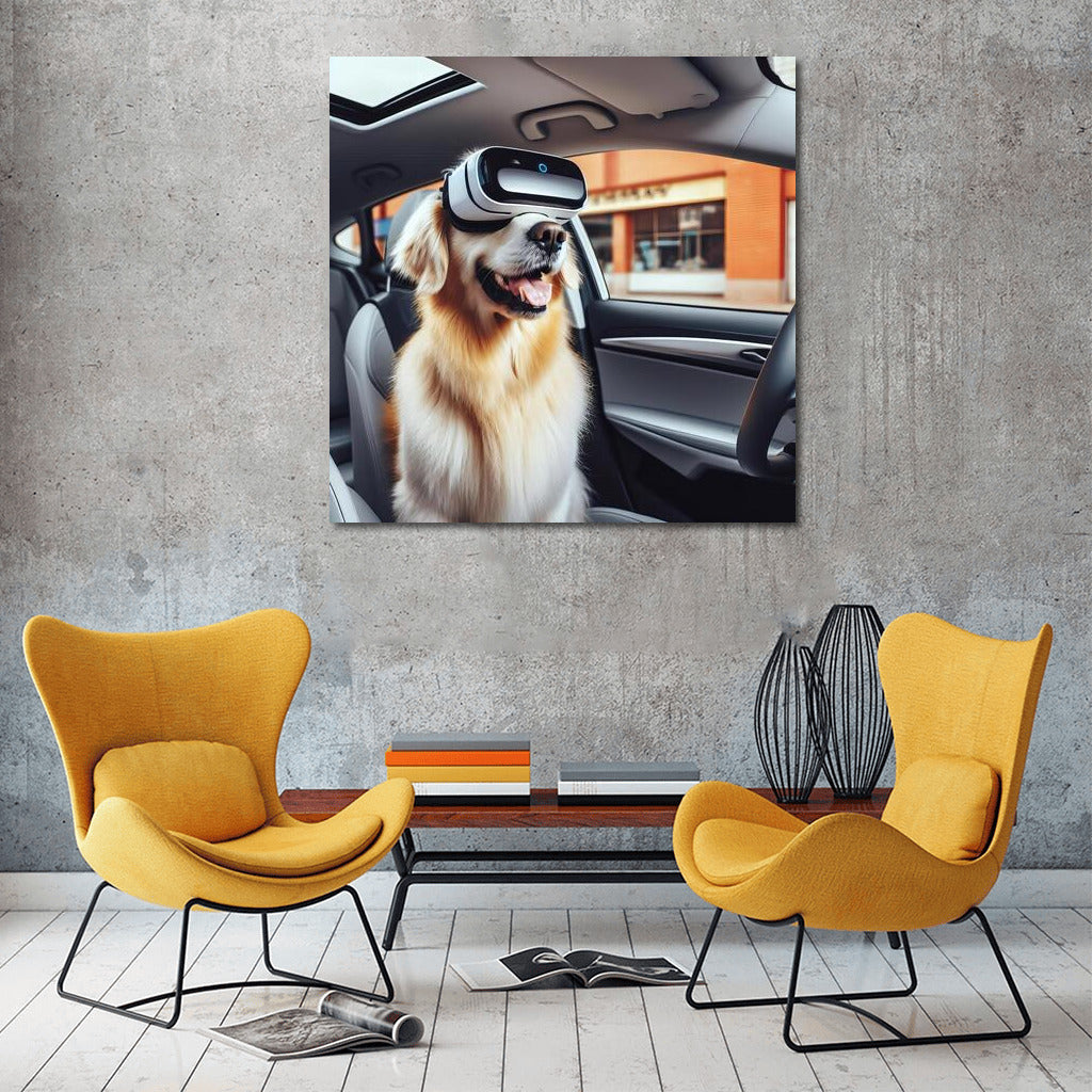 Playful Dog in Tesla: Virtual Odyssey 3