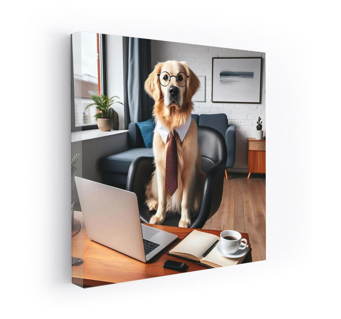 Office Gentleman: Smart Dog in the Workplace