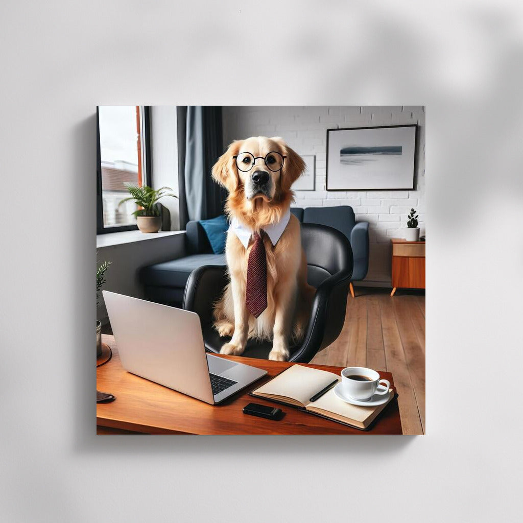 Office Gentleman: Smart Dog in the Workplace