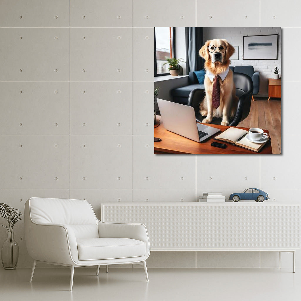 Office Gentleman: Smart Dog in the Workplace