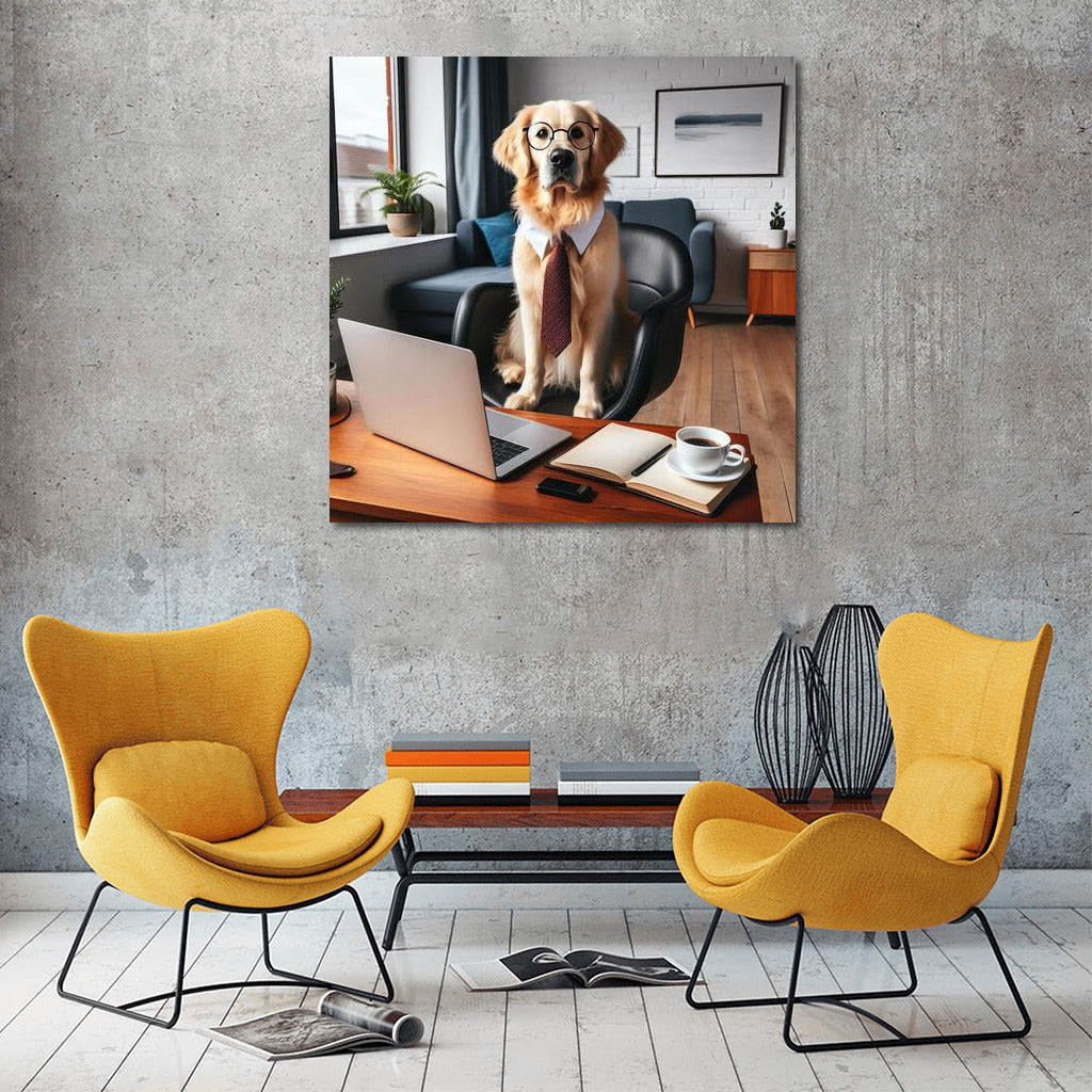 Office Gentleman: Smart Dog in the Workplace