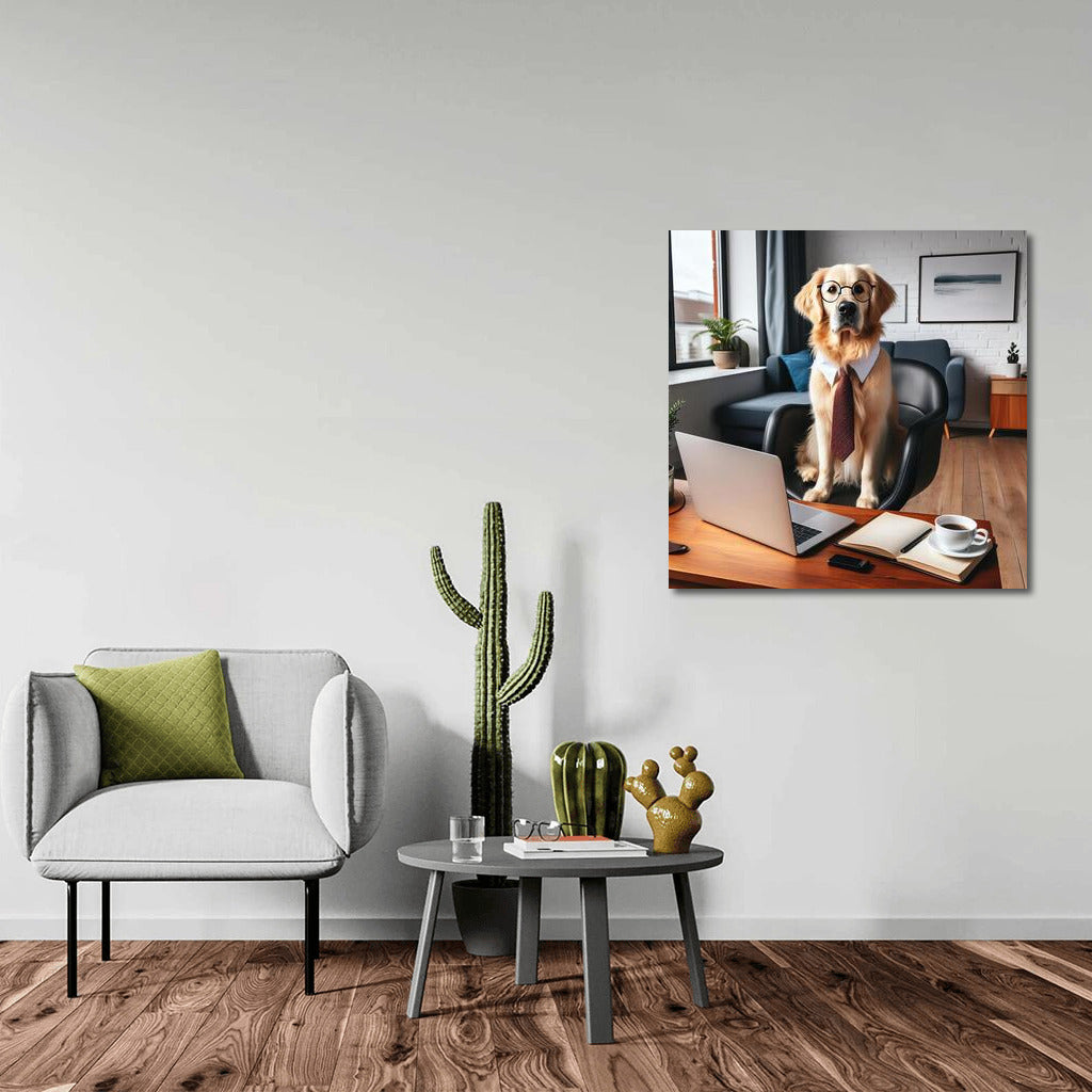 Office Gentleman: Smart Dog in the Workplace