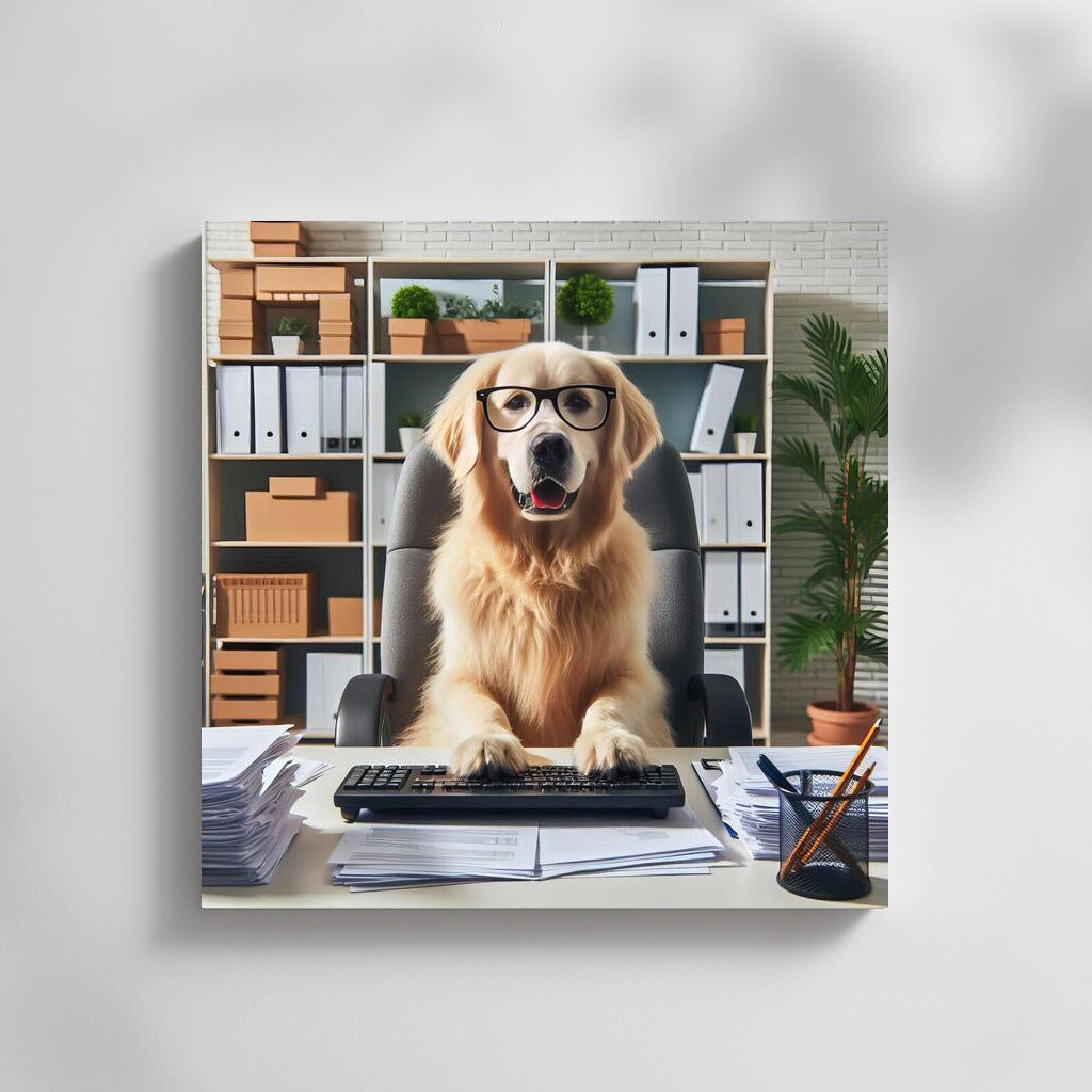 Office Dog: A Workday at the Computer