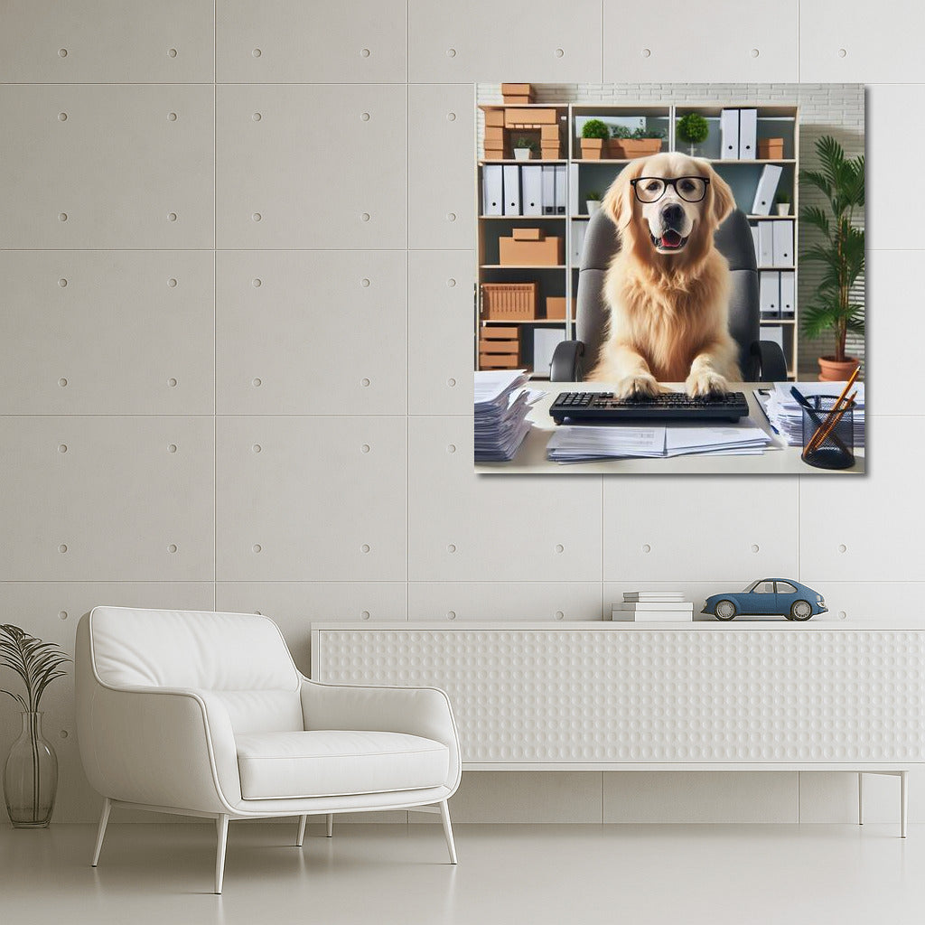 Office Dog: A Workday at the Computer