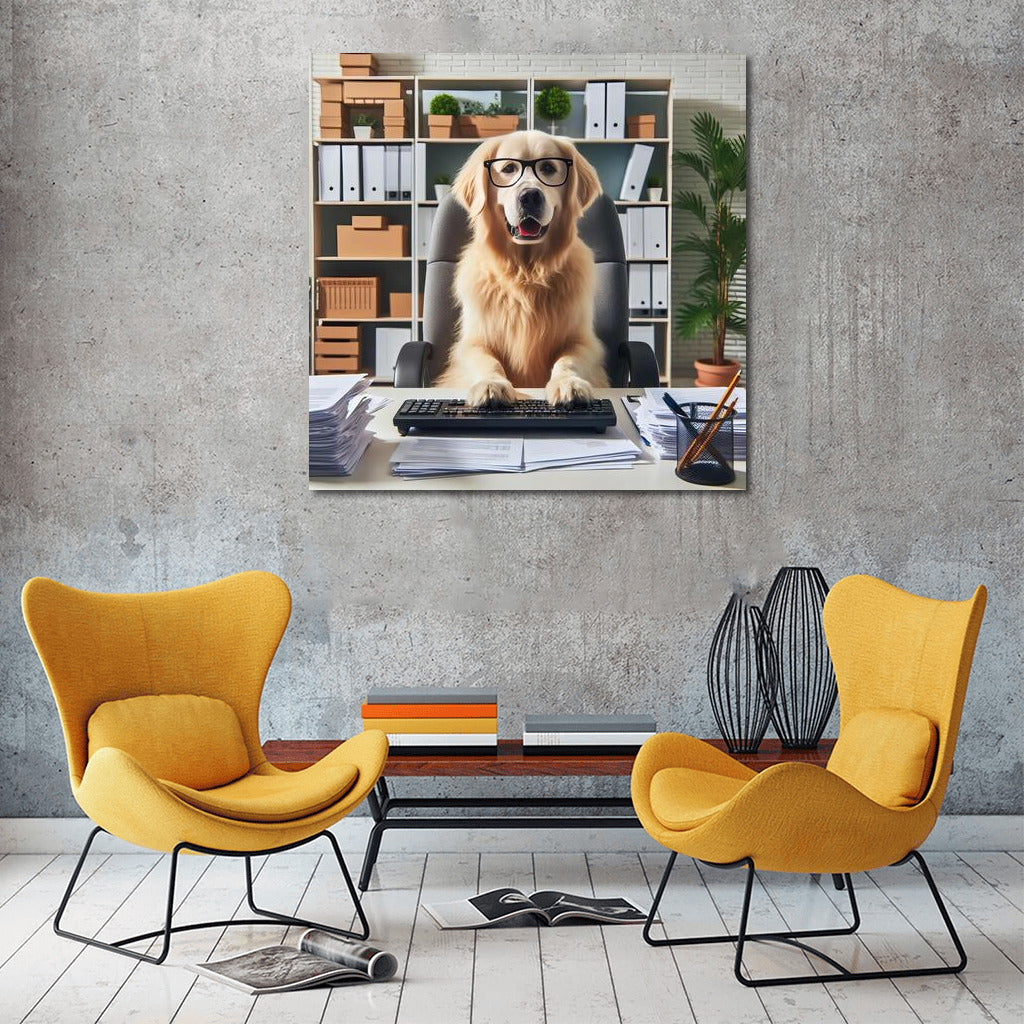 Office Dog: A Workday at the Computer