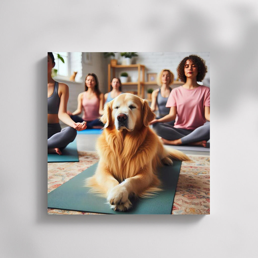 Yoga Zen: Dog in the Harmony Studio