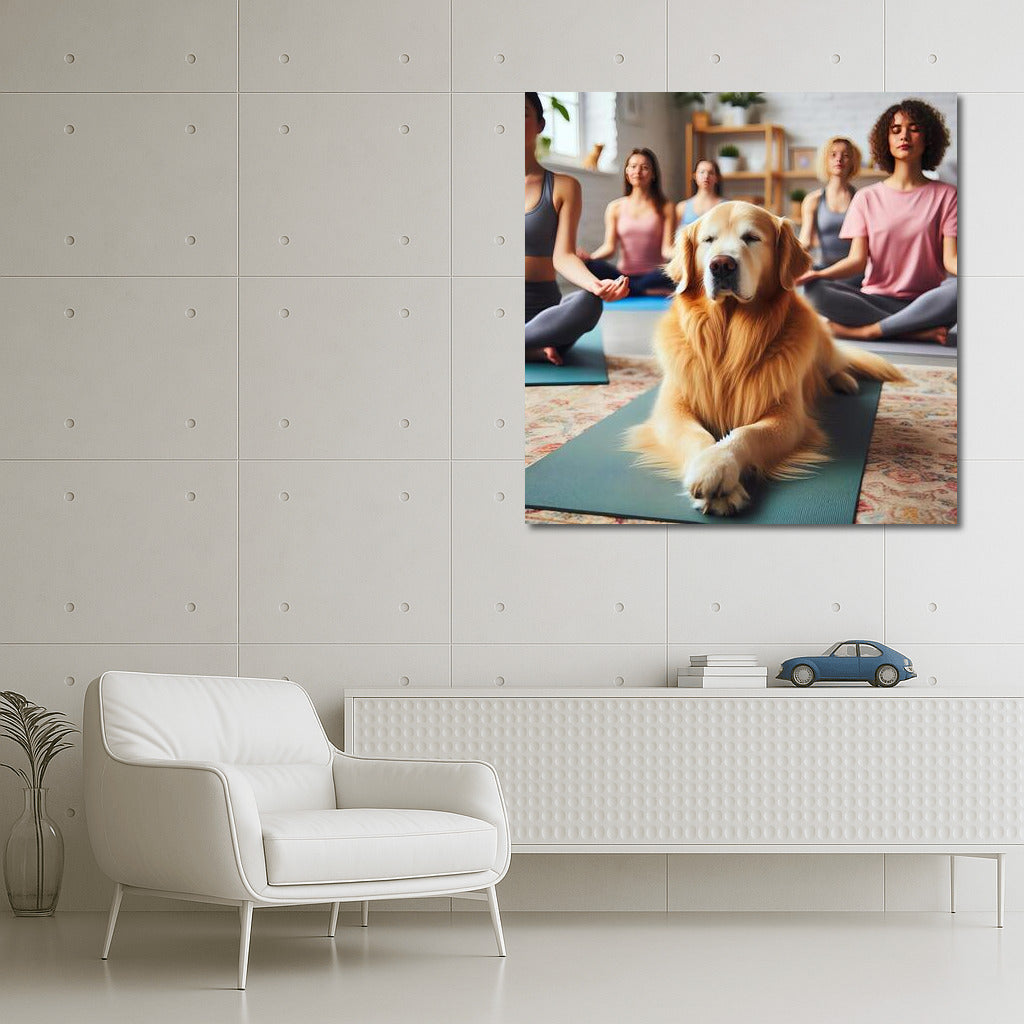 Yoga Zen: Dog in the Harmony Studio