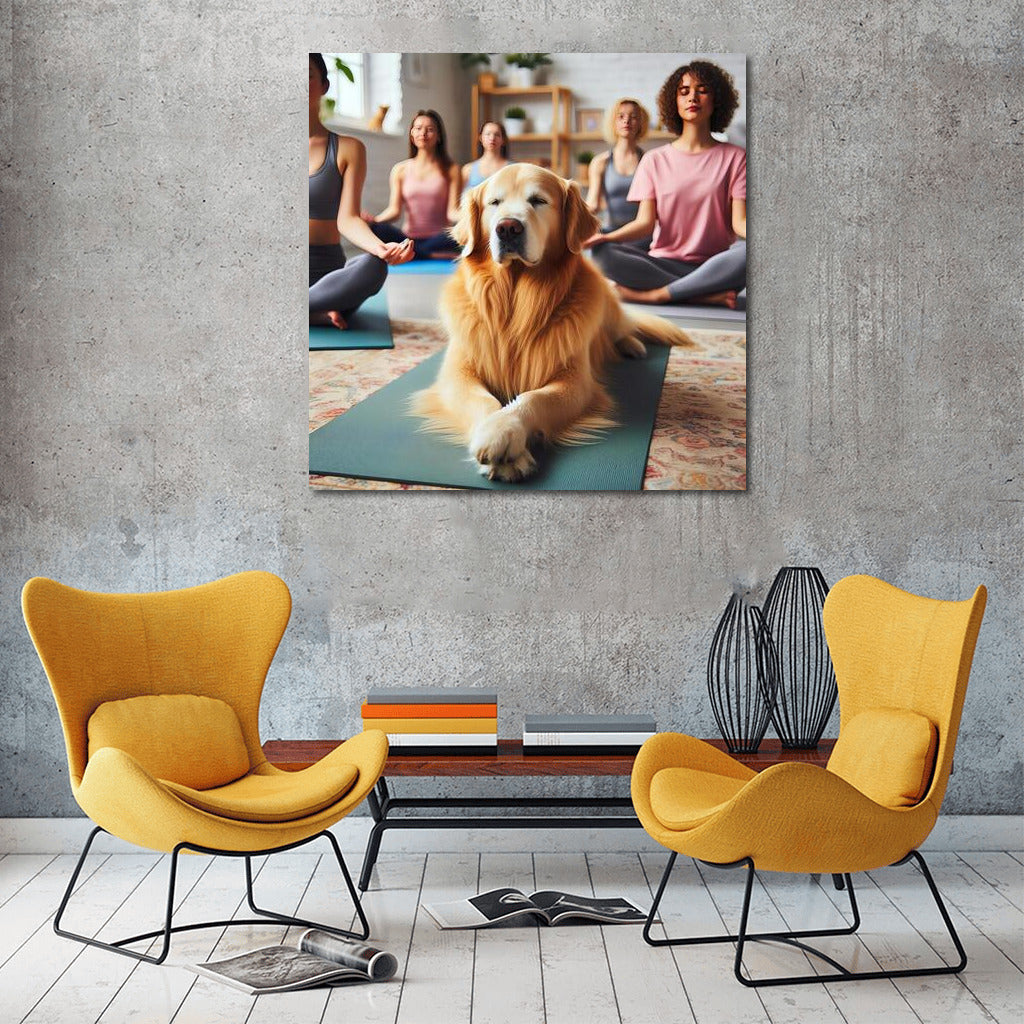 Yoga Zen: Dog in the Harmony Studio