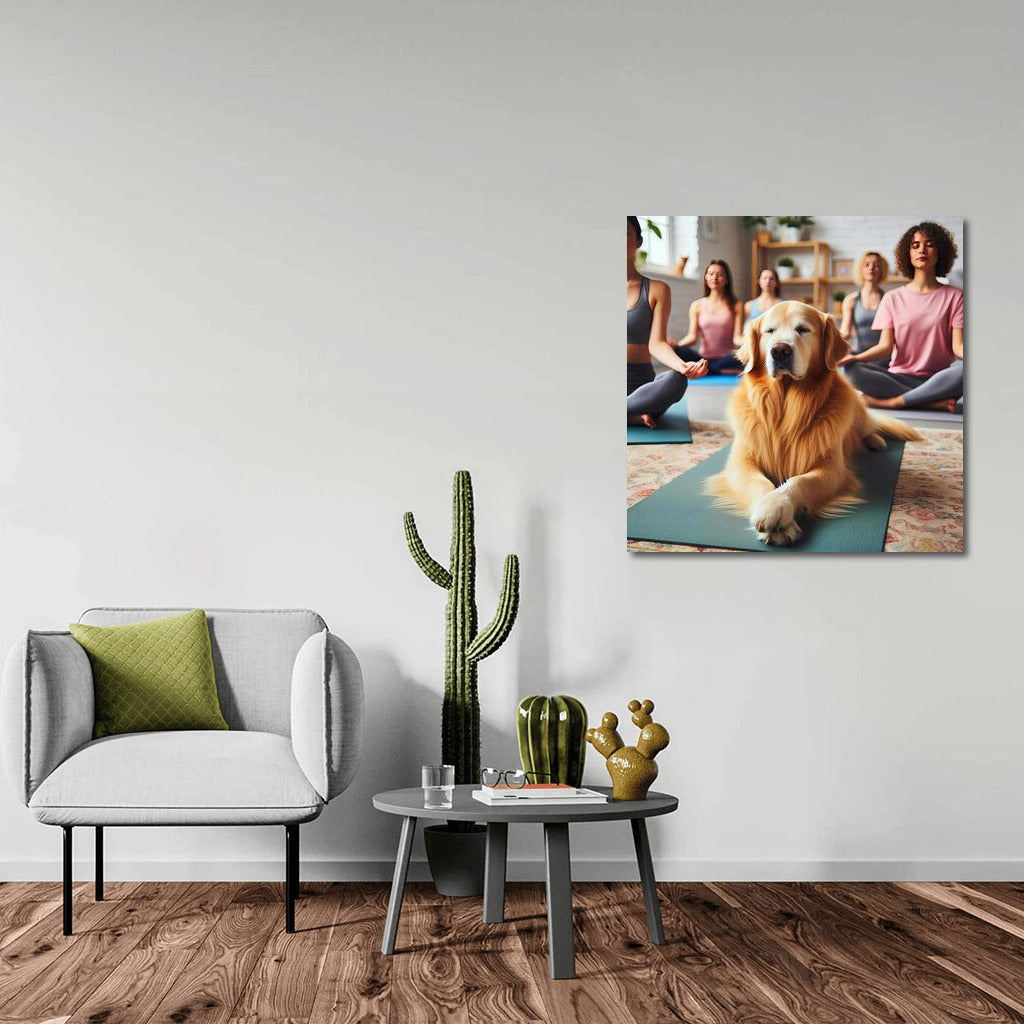 Yoga Zen: Dog in the Harmony Studio