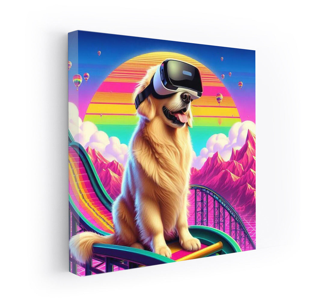 Virtual Bulldog on a Roller: Journey Among Mountains and Balls