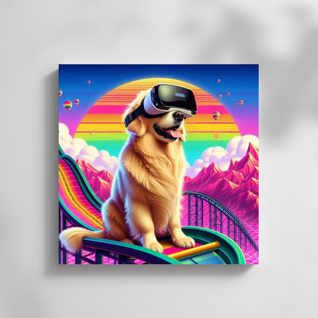 Virtual Bulldog on a Roller: Journey Among Mountains and Balls