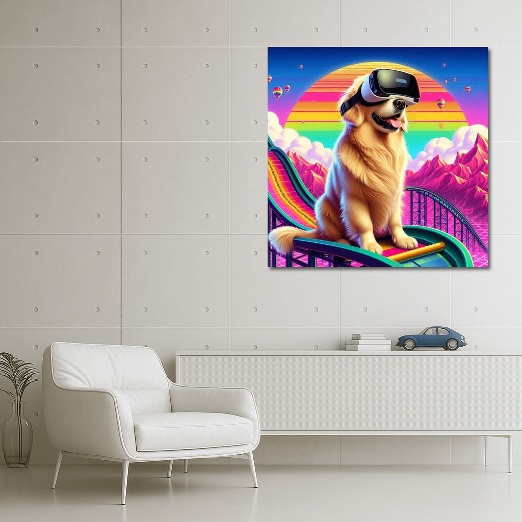 Virtual Bulldog on a Roller: Journey Among Mountains and Balls