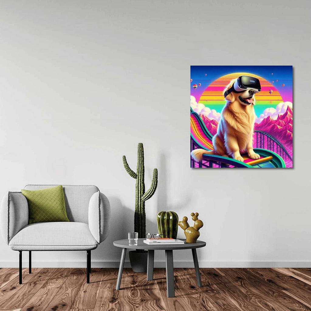 Virtual Bulldog on a Roller: Journey Among Mountains and Balls