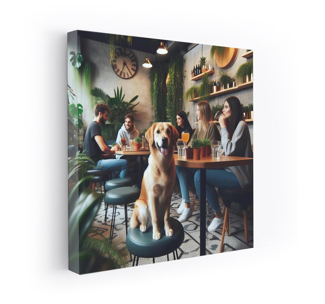 Cafe Charm: Dog in the Center of Attention