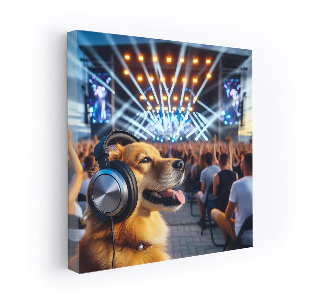 Dog Rock 'n' Roll: Music Festival in Headphones