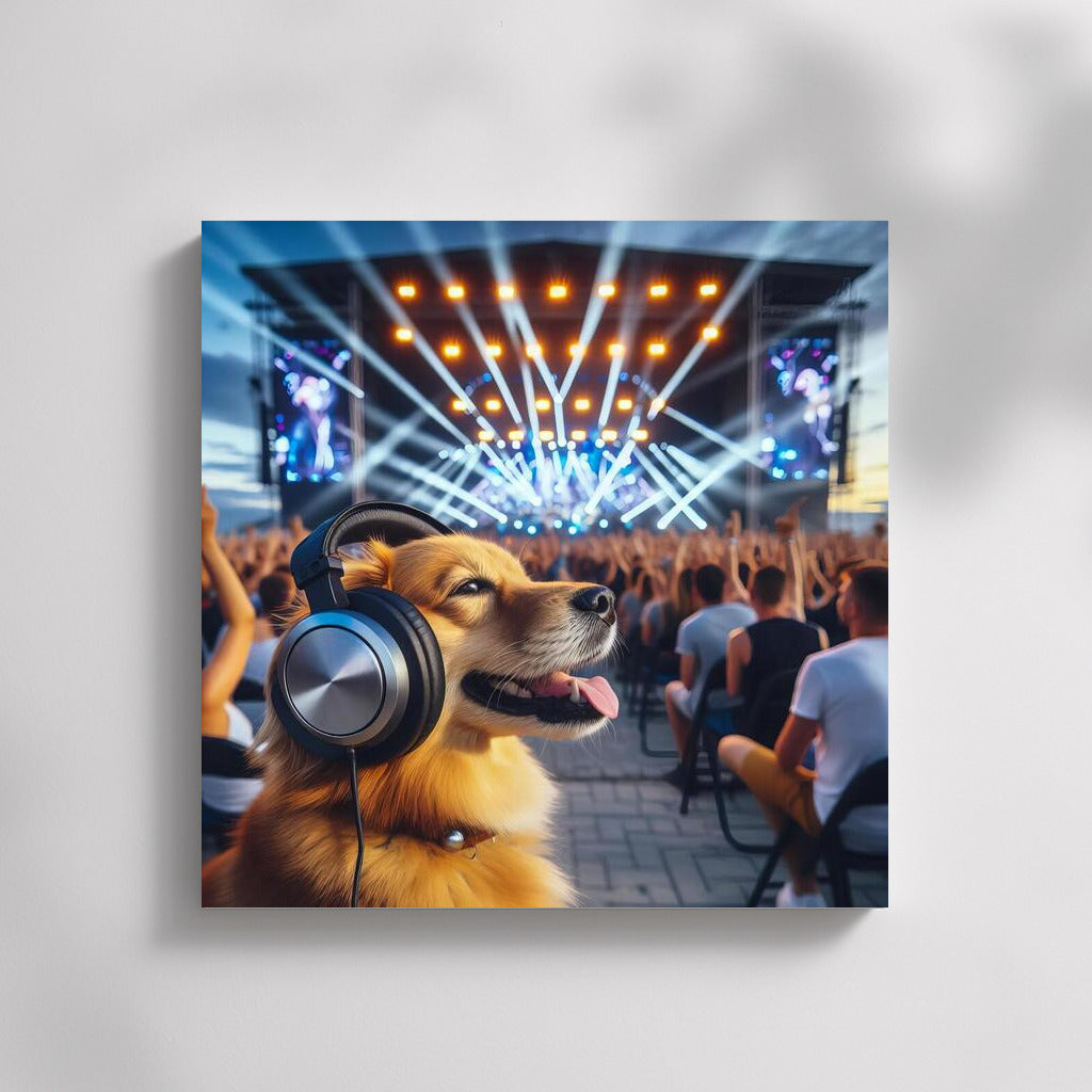 Dog Rock 'n' Roll: Music Festival in Headphones