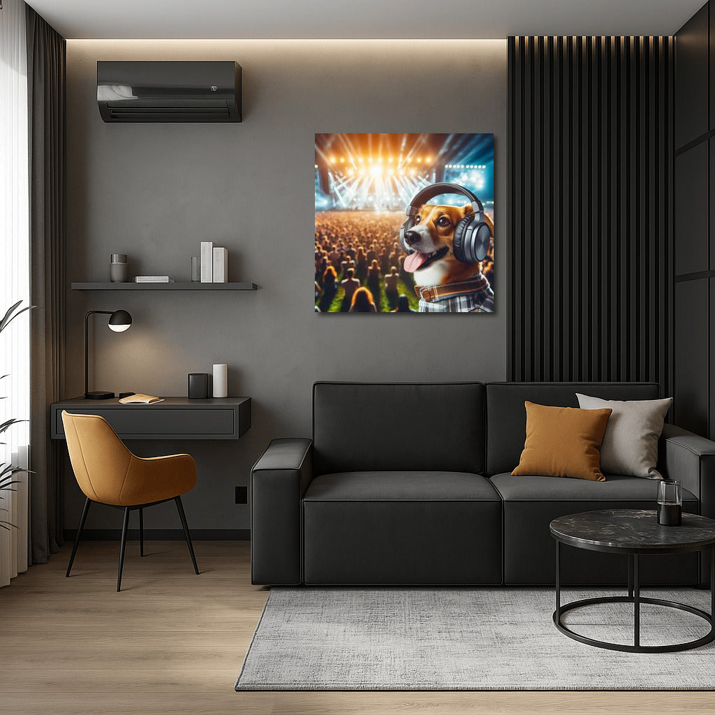 Dog at the Music Festival: Rhythm and Fun in Your Interior