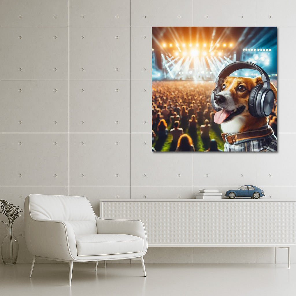 Dog at the Music Festival: Rhythm and Fun in Your Interior