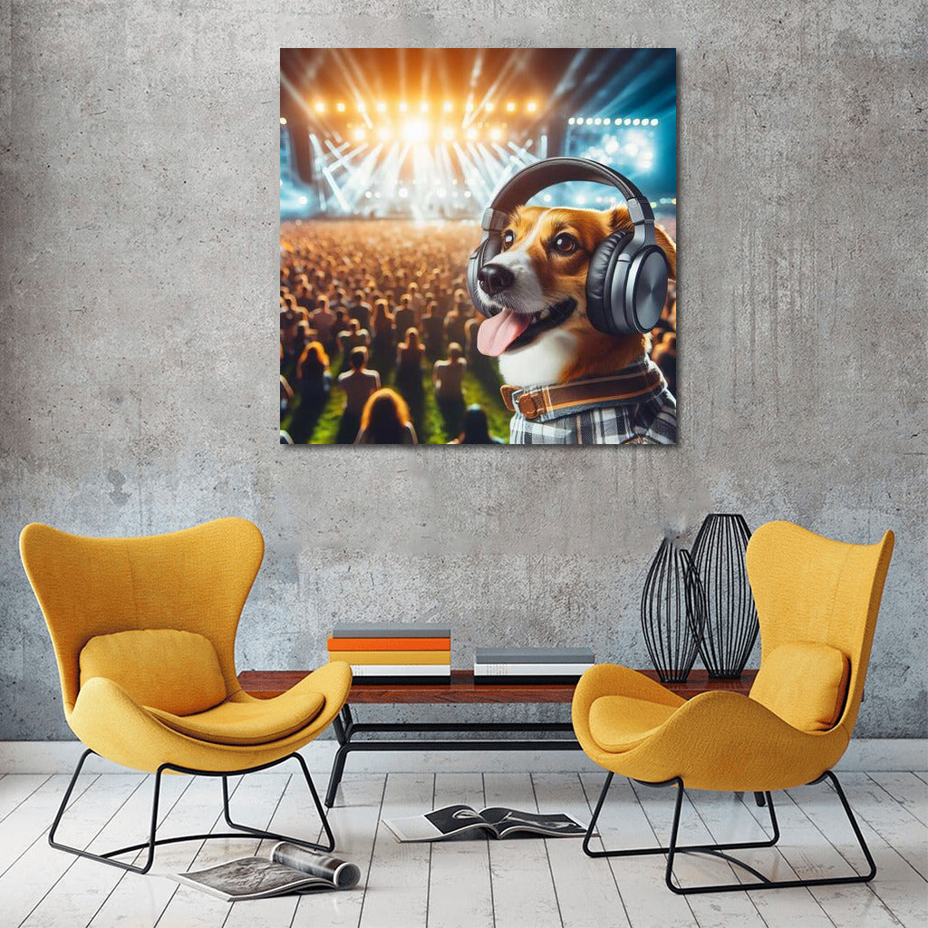 Dog at the Music Festival: Rhythm and Fun in Your Interior