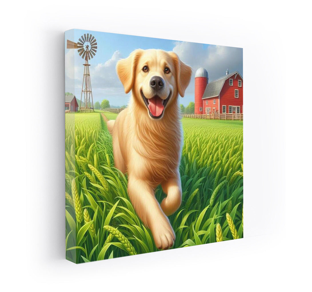 The Happy Shepherd: A Dog's Joy on a Country Farm