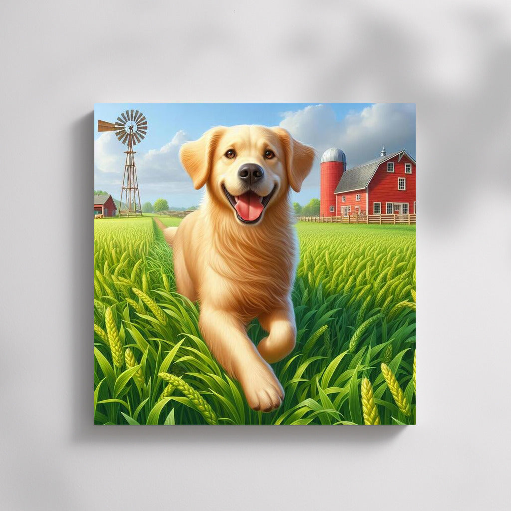 The Happy Shepherd: A Dog's Joy on a Country Farm