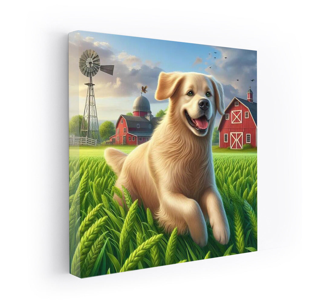 Country Friend: Dog on an Idyllic Farm