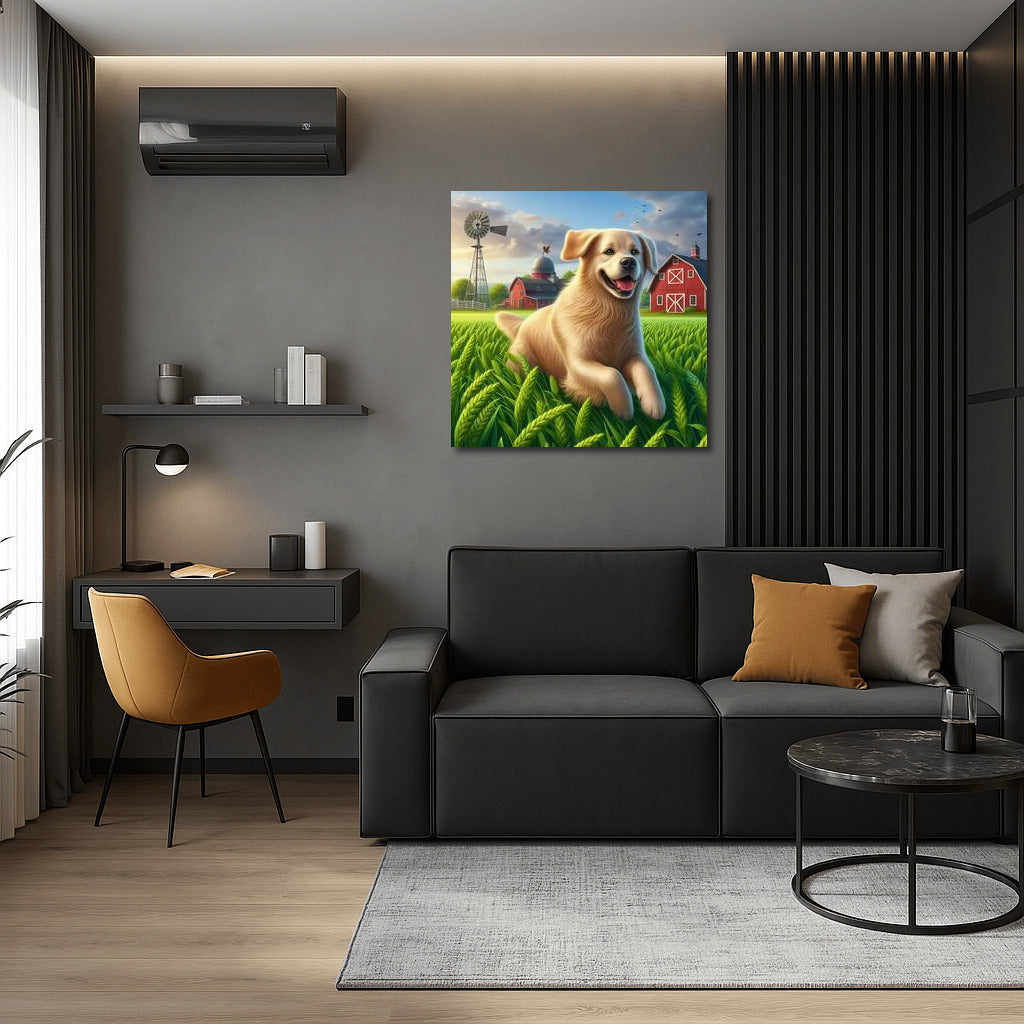 Country Friend: Dog on an Idyllic Farm