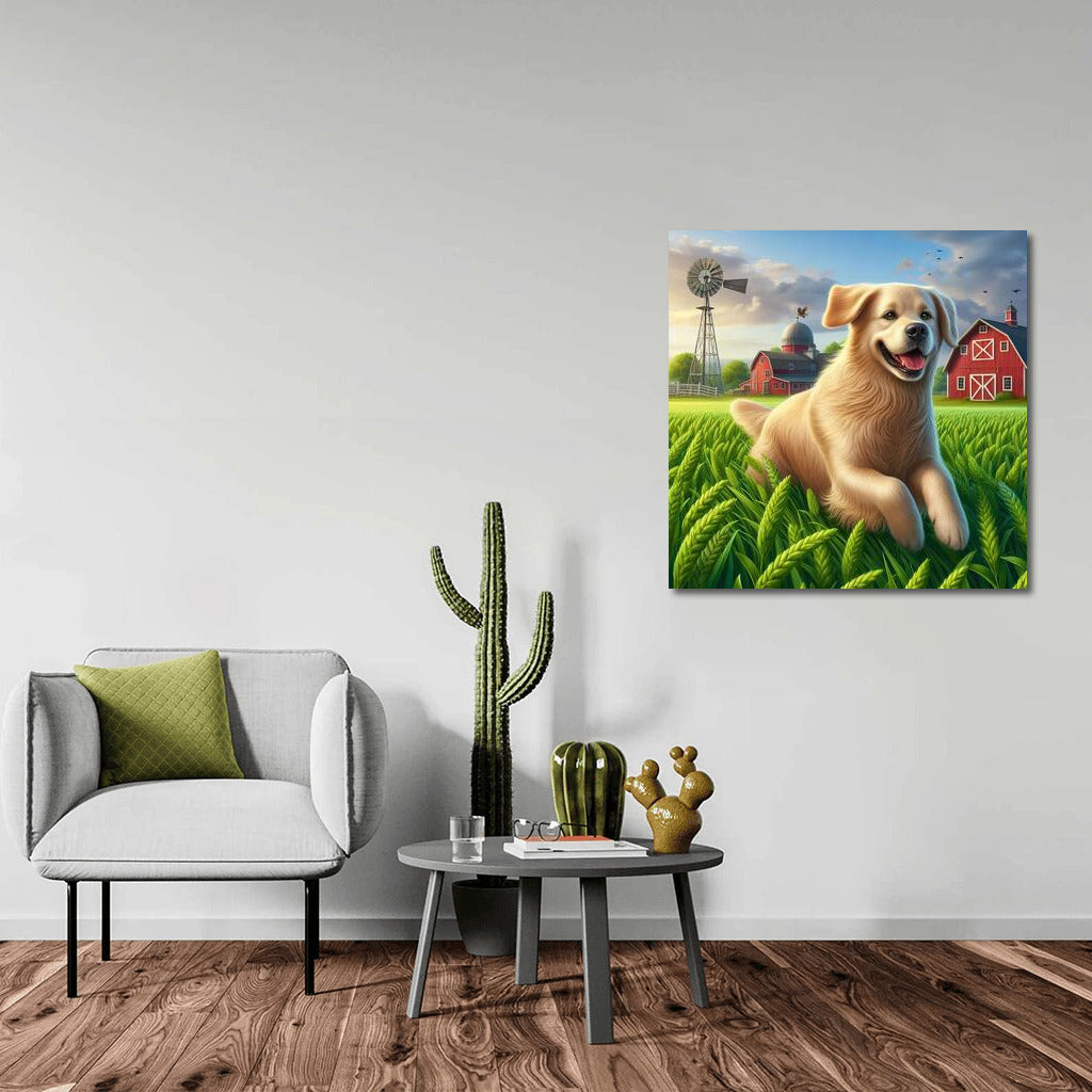 Country Friend: Dog on an Idyllic Farm