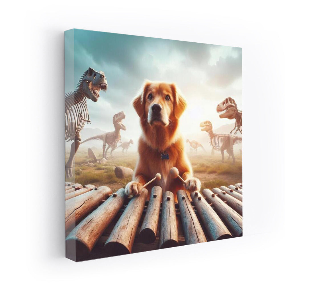 Conductor Dog: Symphony on a Xylophone of Dinosaur Bones