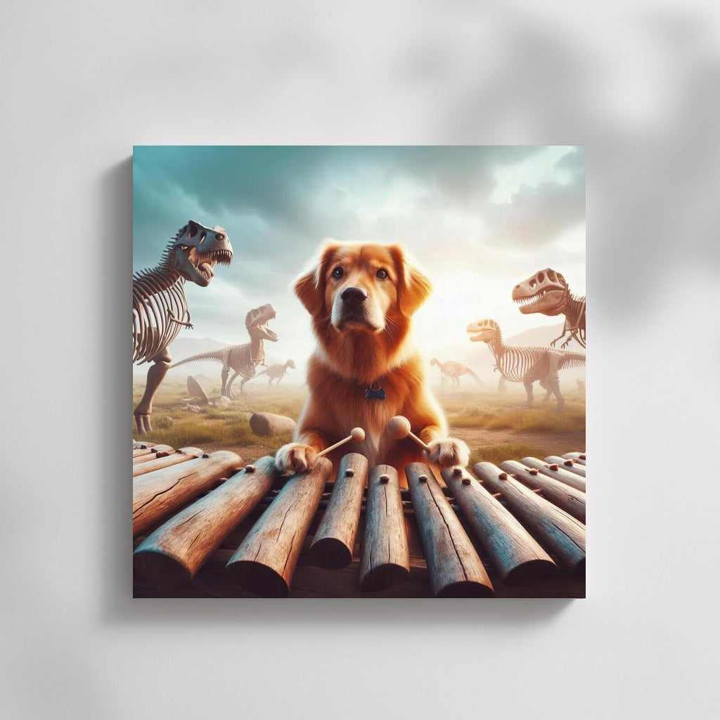Conductor Dog: Symphony on a Xylophone of Dinosaur Bones