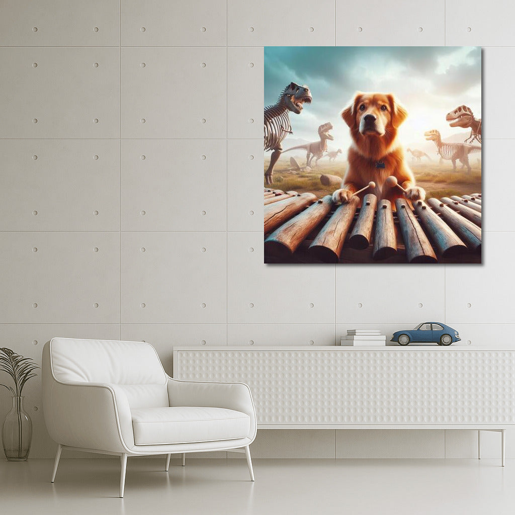 Conductor Dog: Symphony on a Xylophone of Dinosaur Bones