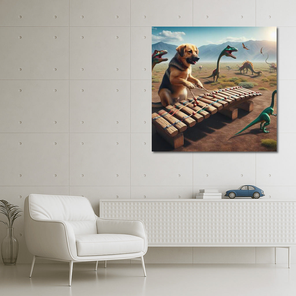 Dog on a Xylophone Made of Dinosaur Bones: Magic Melody