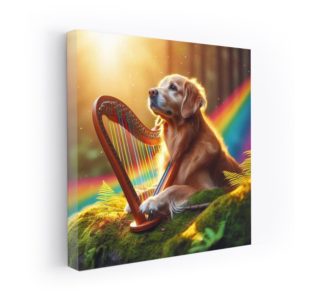 Rainbow Melody: The Harp Dog Bringing Nature to Life