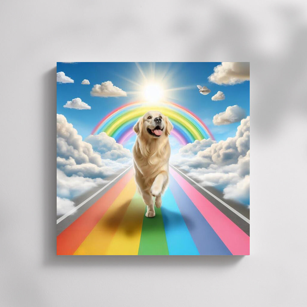 Dog on the Rainbow Road: Sunny Inspiration Every Day