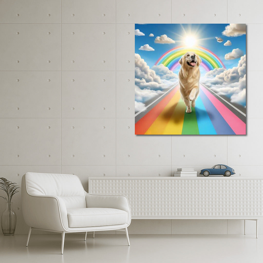 Dog on the Rainbow Road: Sunny Inspiration Every Day
