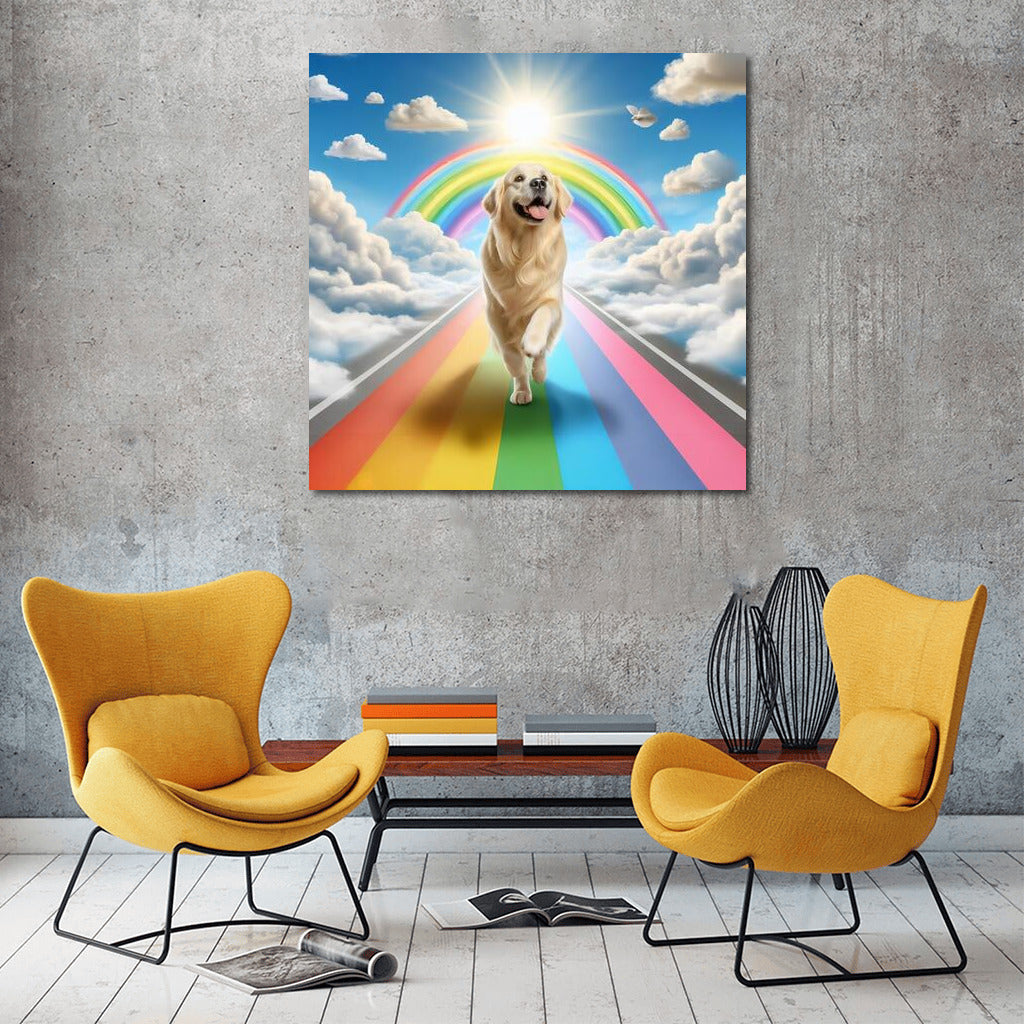 Dog on the Rainbow Road: Sunny Inspiration Every Day