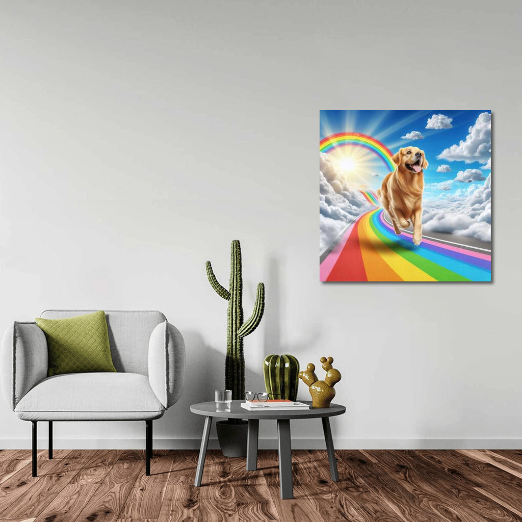 Dog on Rainbow Road among the Clouds: Positive and Smile