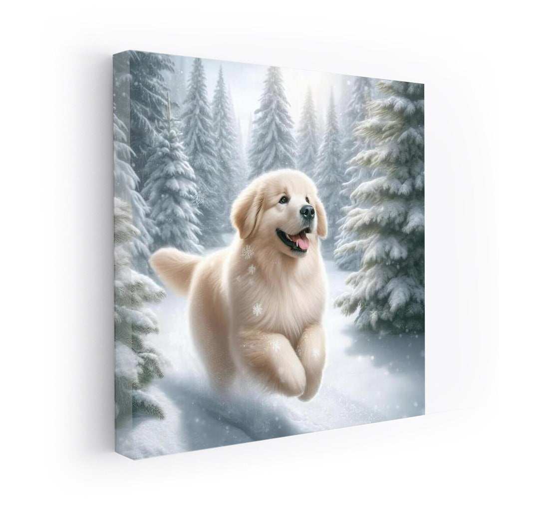 Happy Dog in the Winter Forest: Snowy Wonderland 2