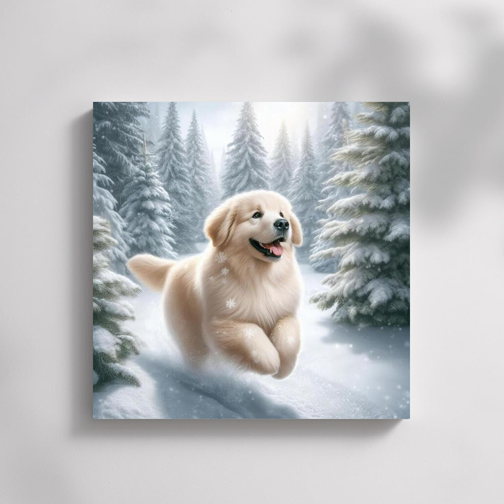 Happy Dog in the Winter Forest: Snowy Wonderland 2
