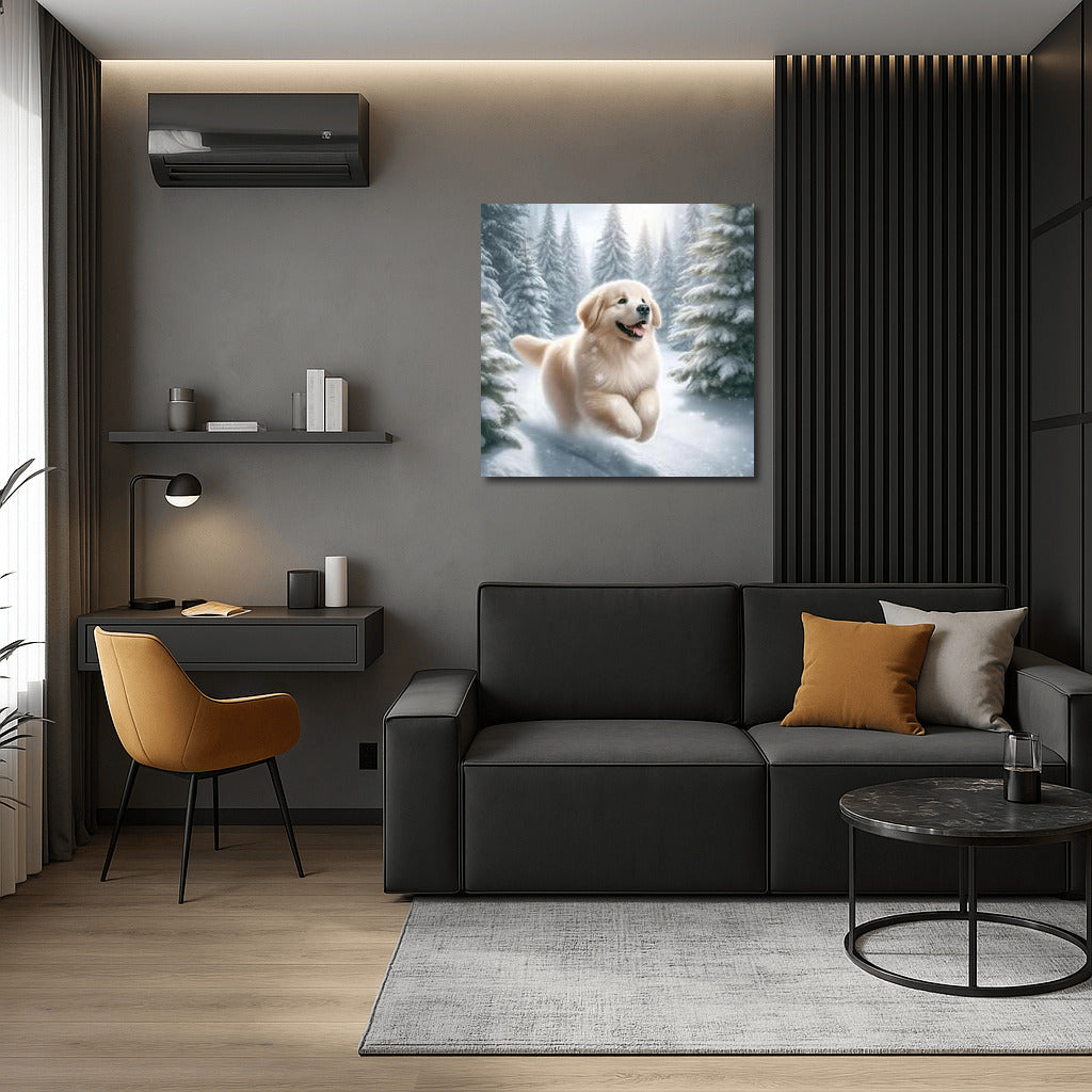 Happy Dog in the Winter Forest: Snowy Wonderland 2