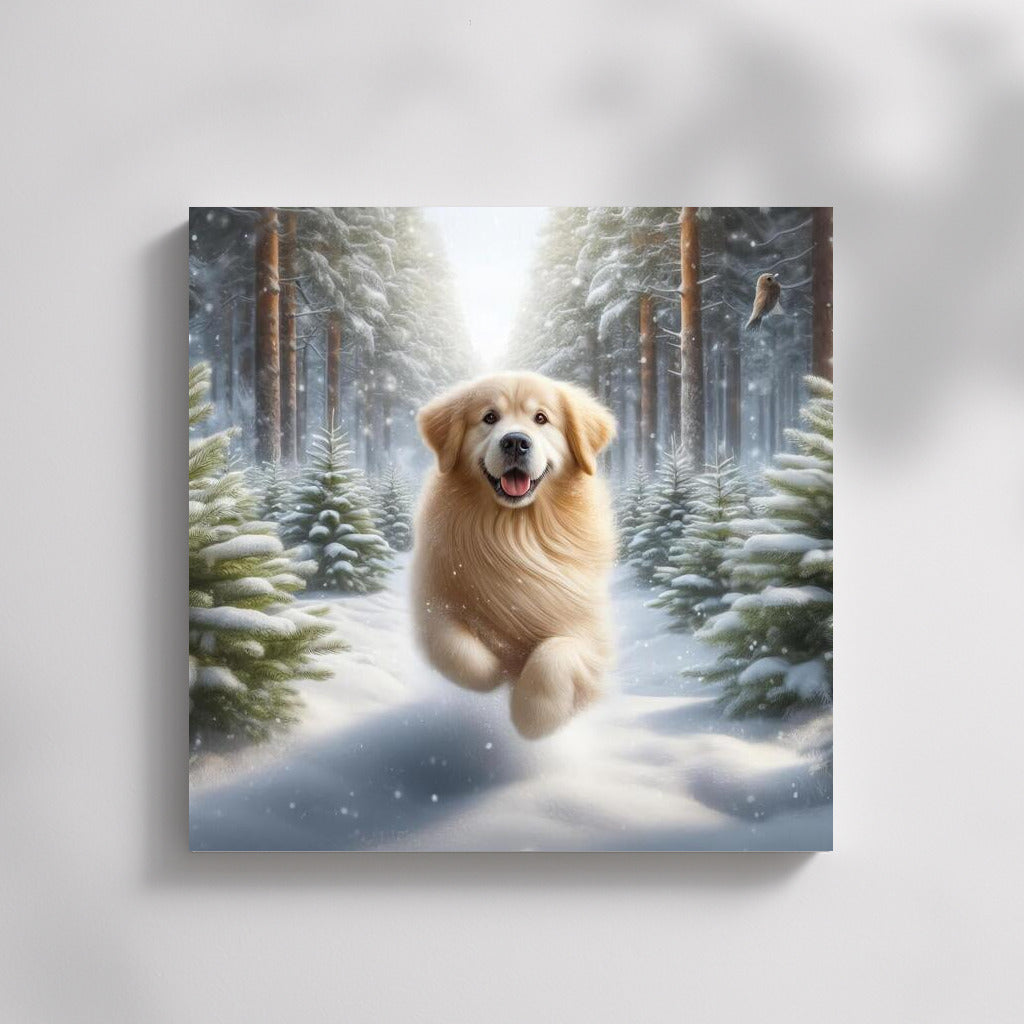Winter Joy: Dog in a Snow Tale