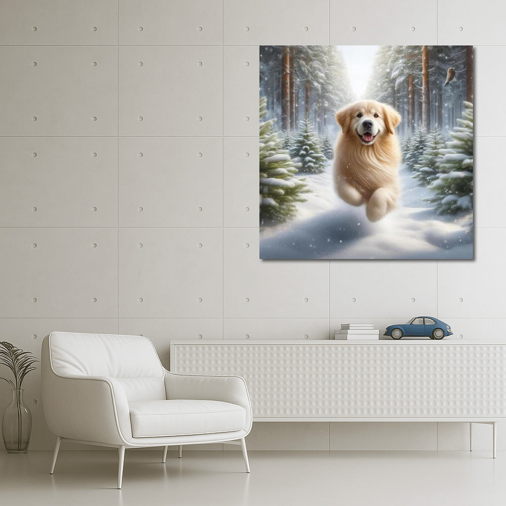Winter Joy: Dog in a Snow Tale