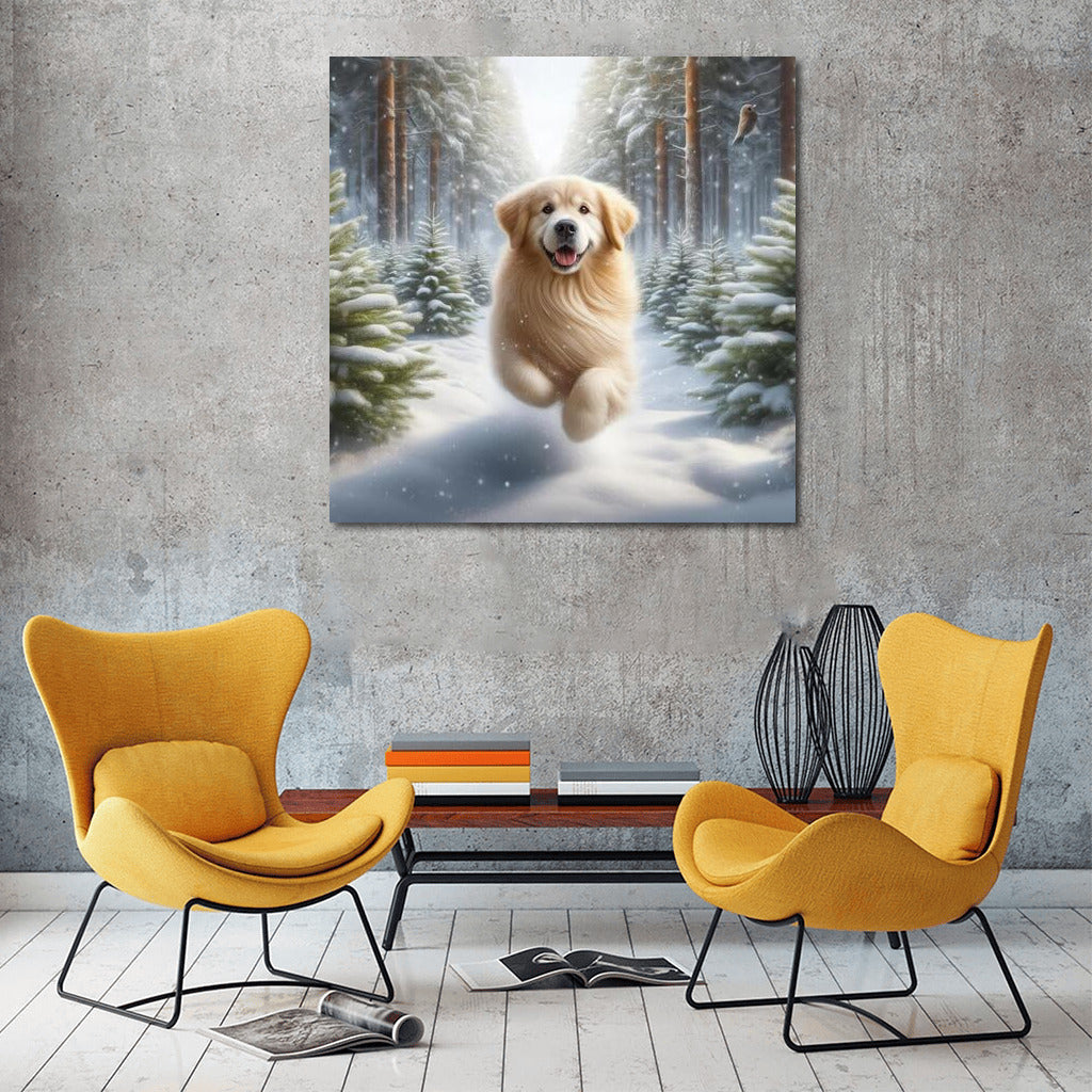Winter Joy: Dog in a Snow Tale