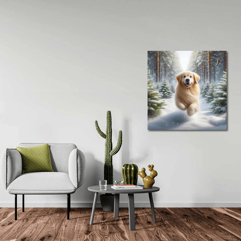 Winter Joy: Dog in a Snow Tale