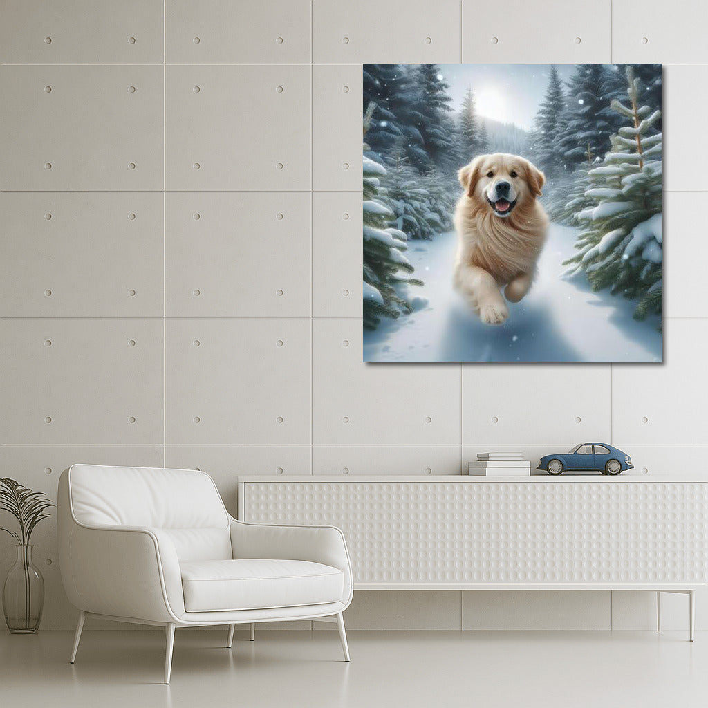 Winter's Tale: Charming Dog in the Snow Kingdom