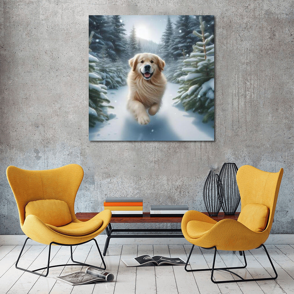 Winter's Tale: Charming Dog in the Snow Kingdom